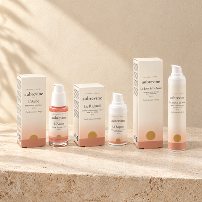 Le Rituel Aubrevine : sérum, contour des yeux et crème avec leurs étuis