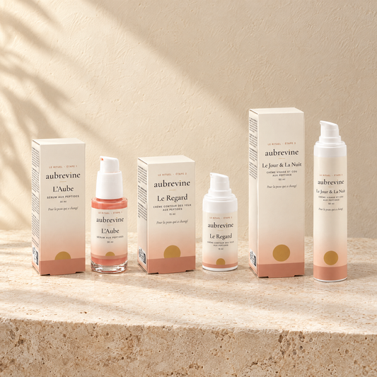 Le Rituel Aubrevine : sérum, contour des yeux et crème avec leurs étuis