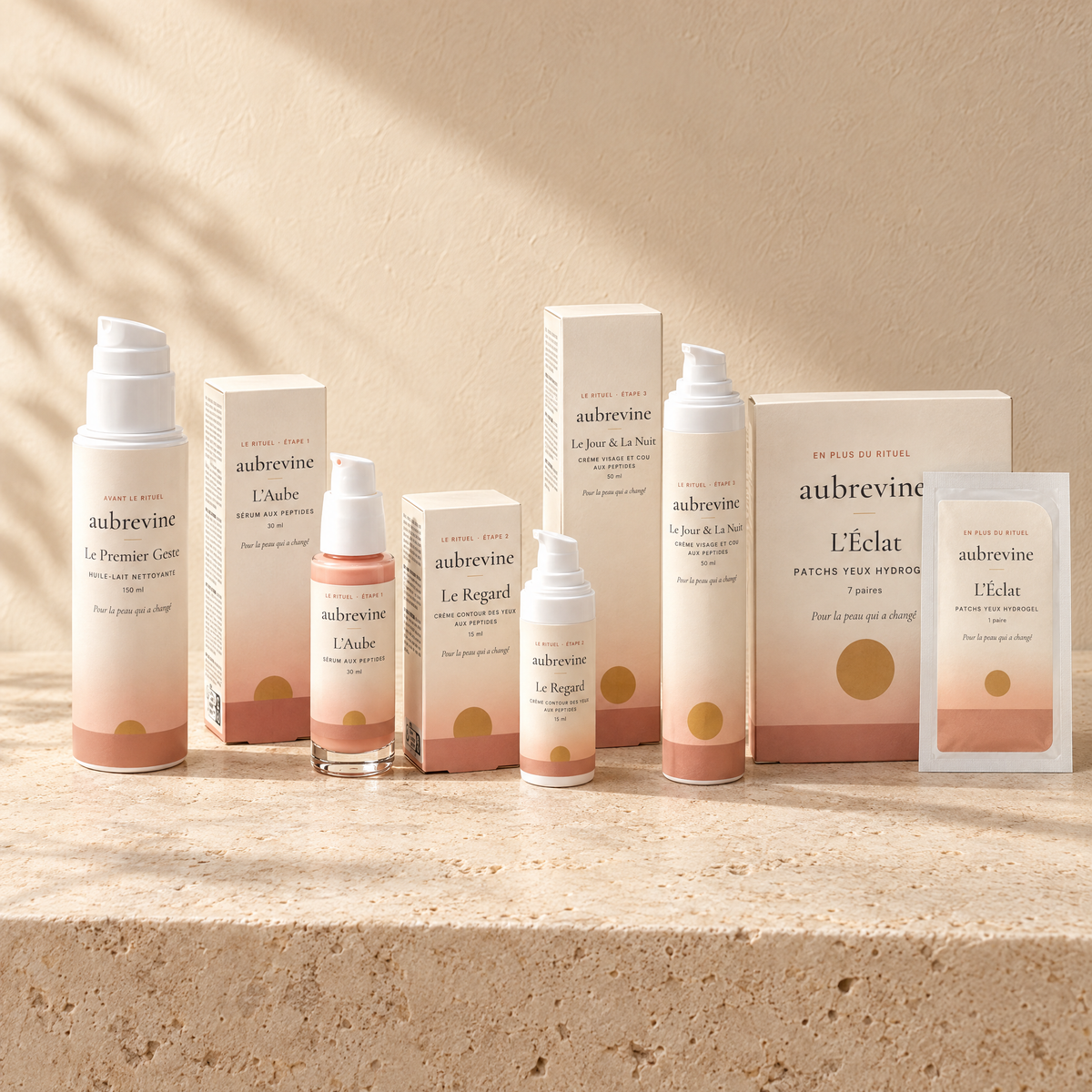 Le Rituel Complet Aubrevine : les cinq soins et leurs étuis